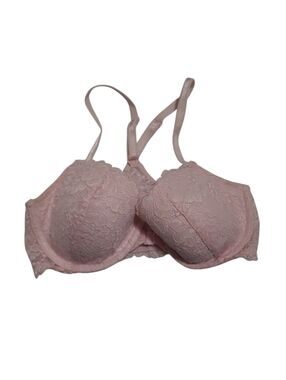 Victoria's Secret Dream Angels Racerback Demi Pink Lace Bra 32D